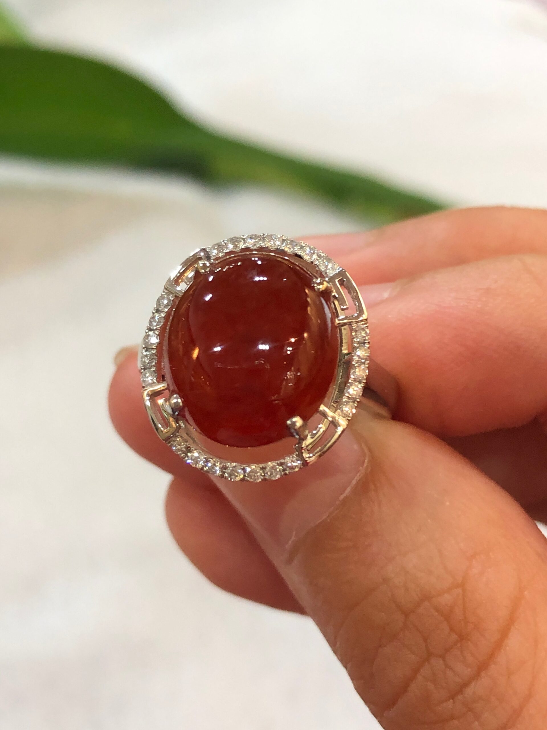 Red jade clearance ring