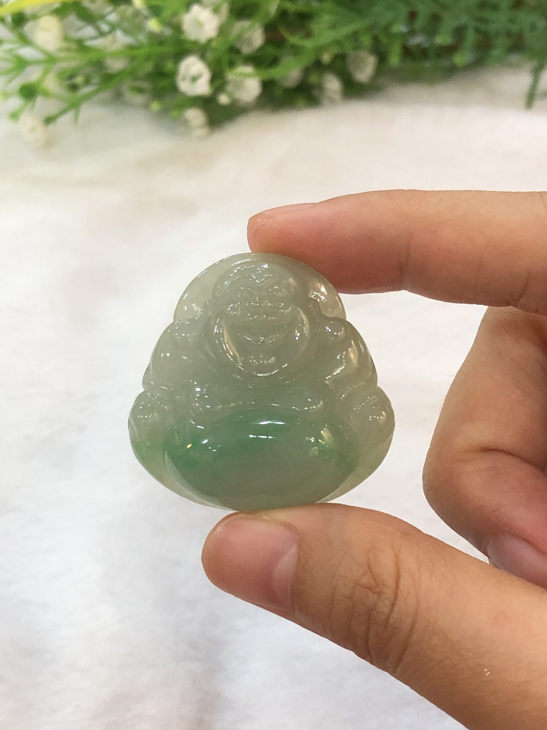 Jade laughing store buddha