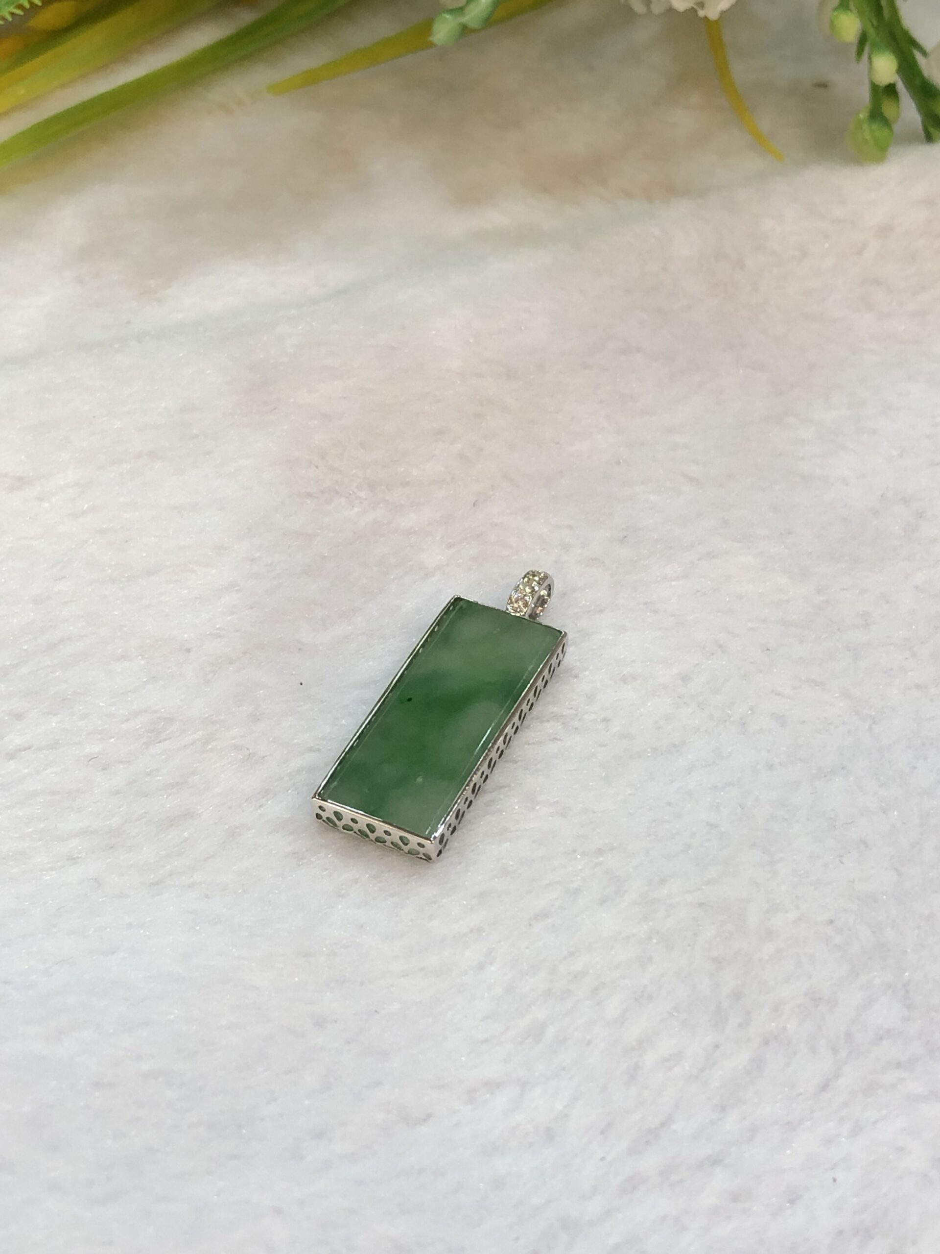 rectangle jade pendant