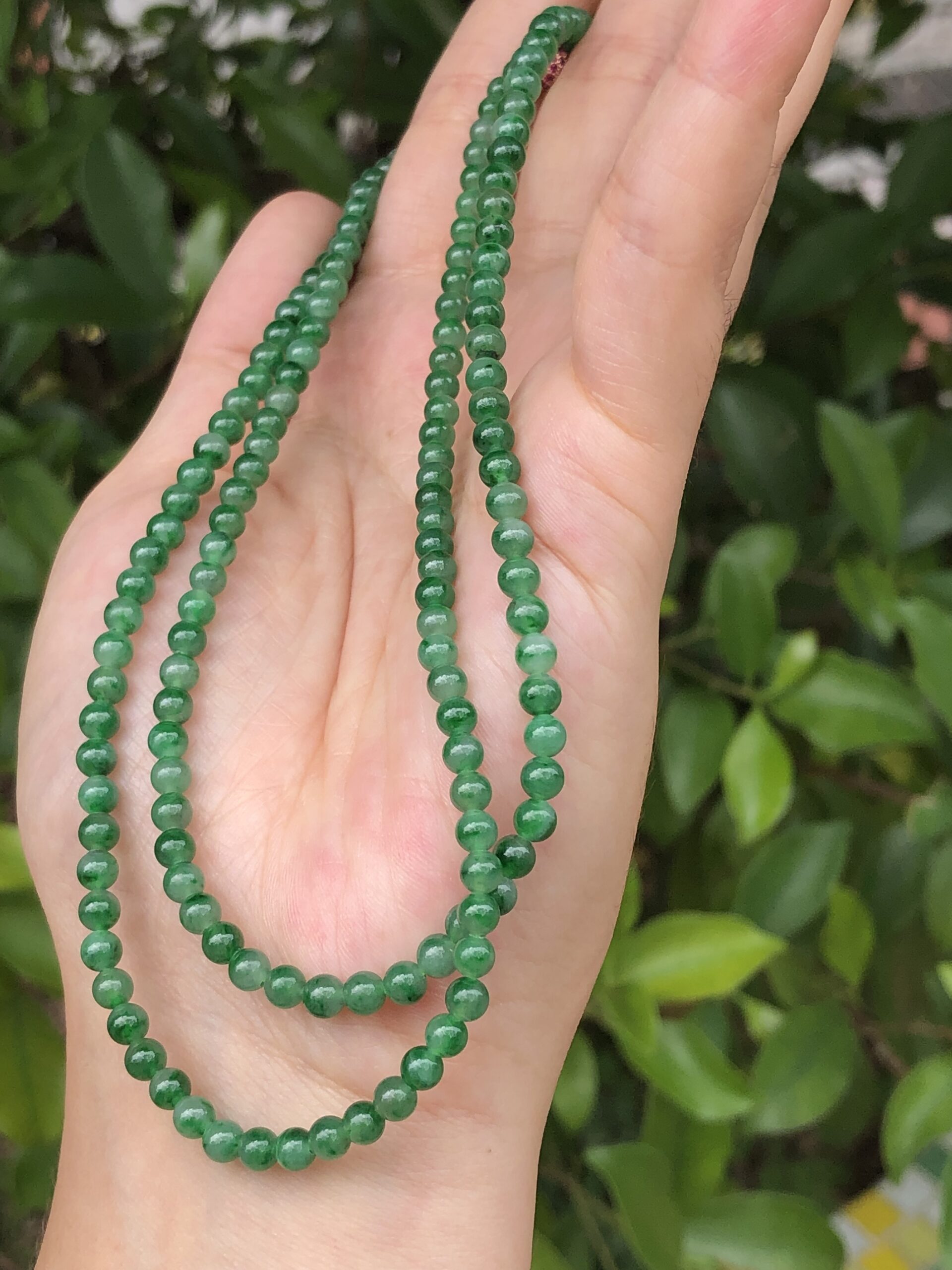 Green Jade Beads Necklace