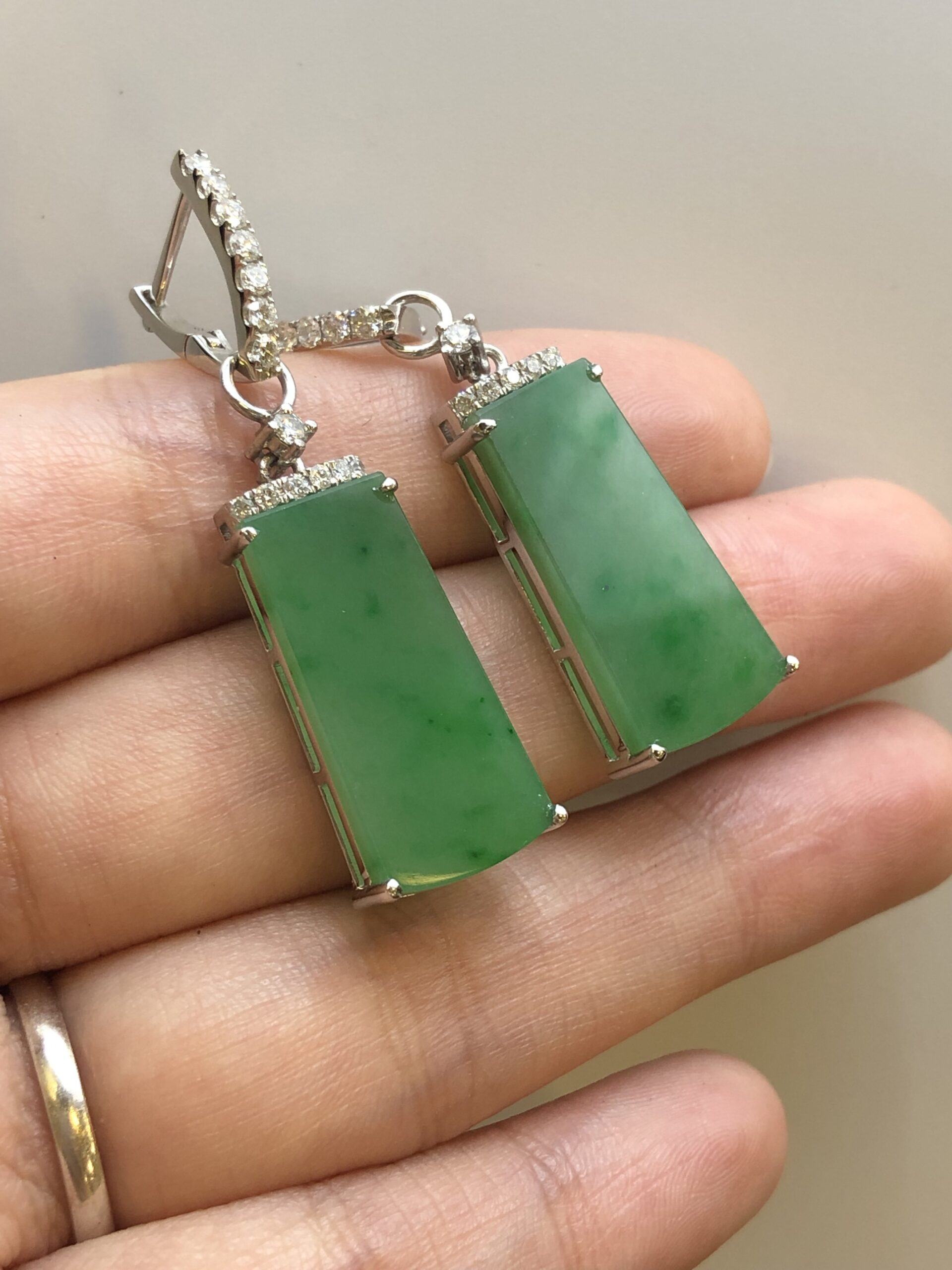 Chinese jade clearance earrings