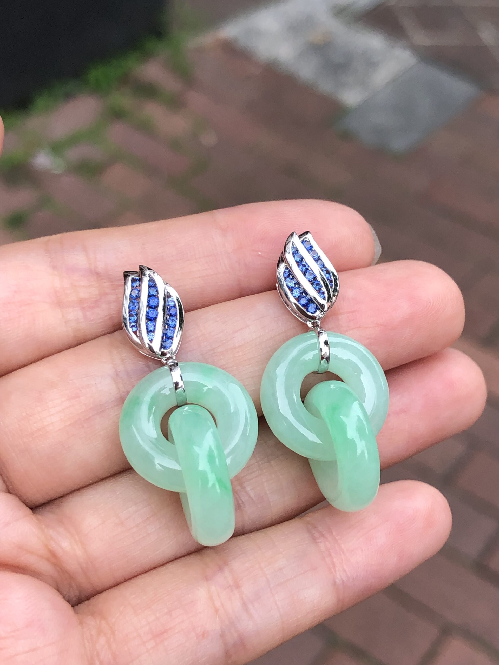 Chinese deals jade earrings